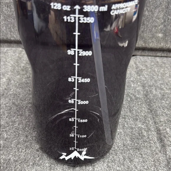 Black Motivational Water Bottle 128 oz - Picture 7 of 7